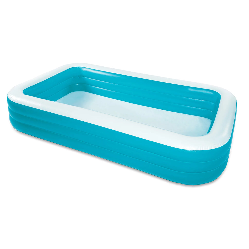 10-Foot Rectangular Inflatable Family Pool, Blue O4119