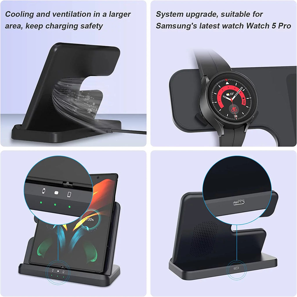 3 in 1 Wireless Charger Black W72997