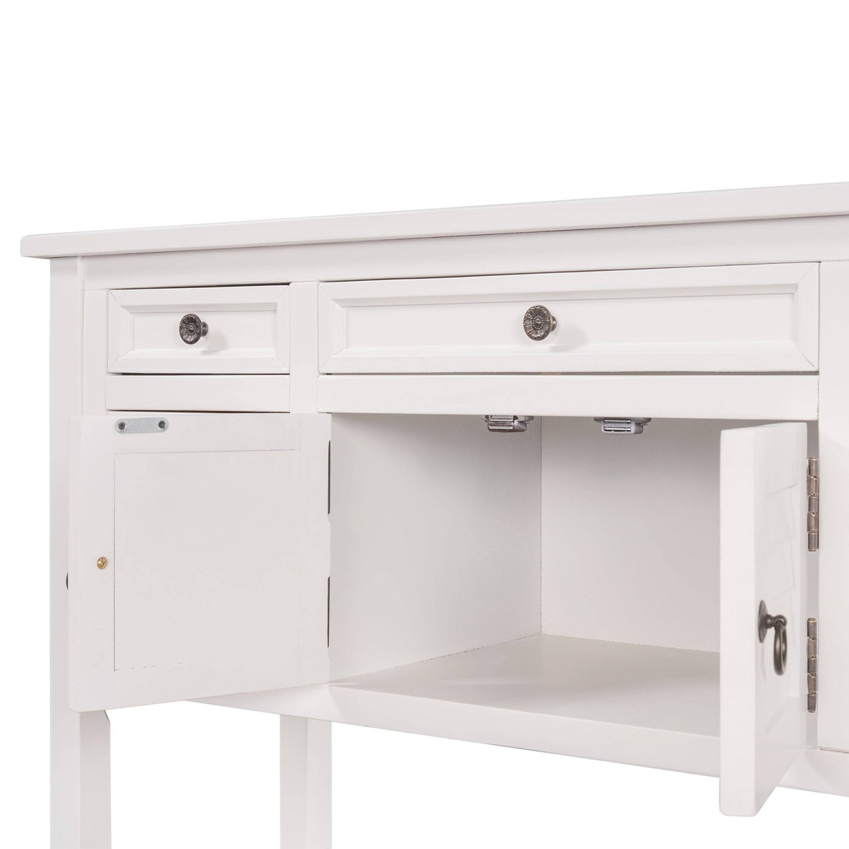 Green 7 Drawer Console Table with Cabinet H99380