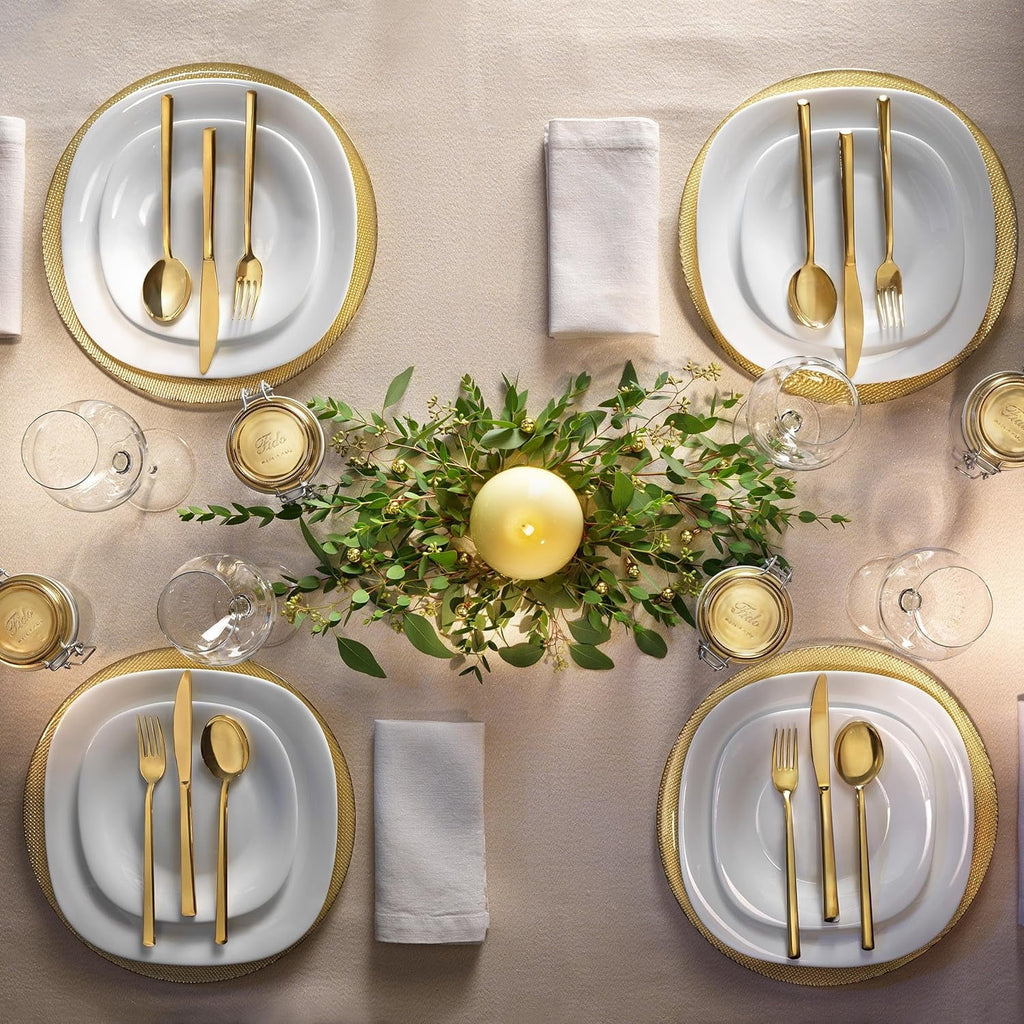 Set of 6 Tempered Opal Glass Plates R724
