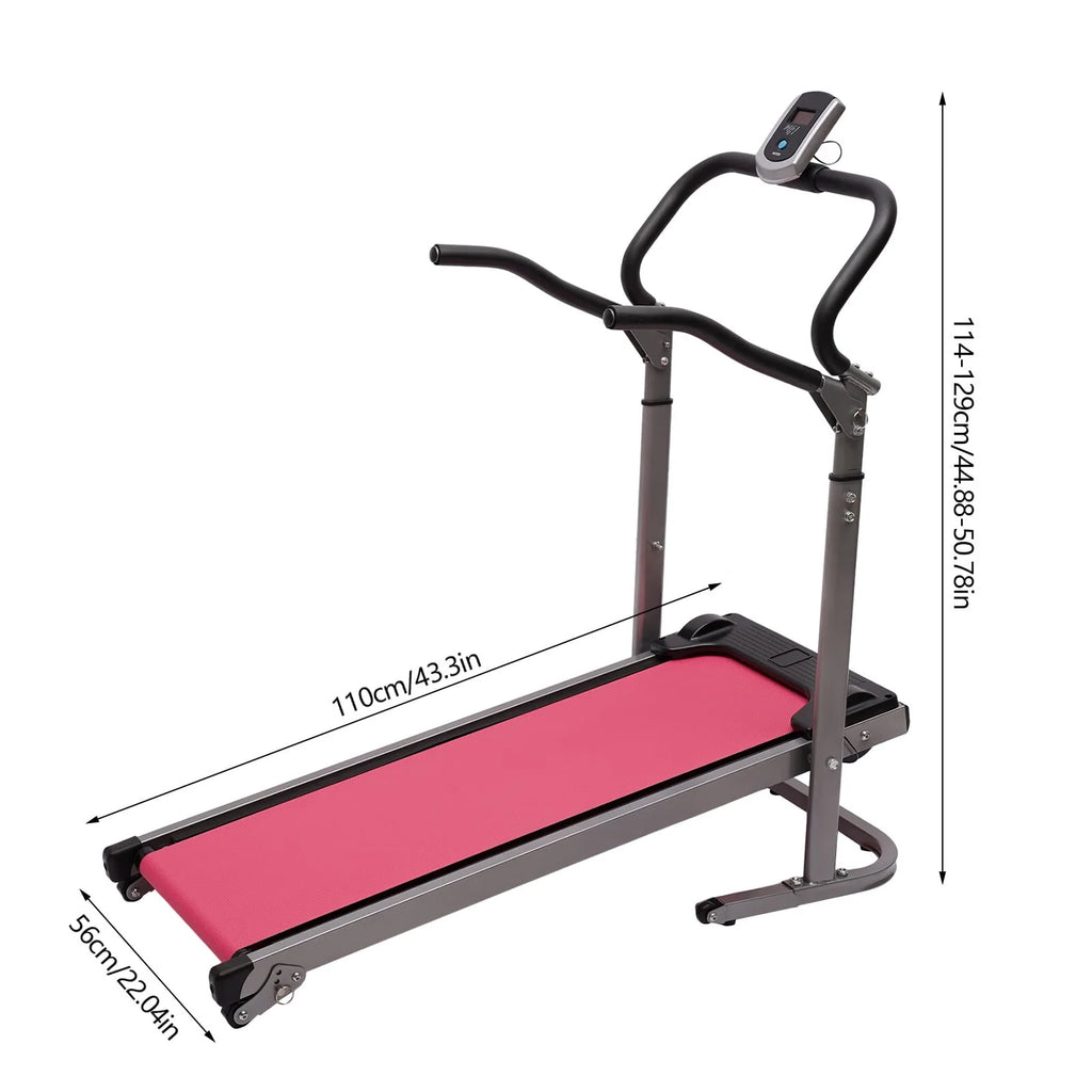 Pink Incline Folding Treadmill Q599