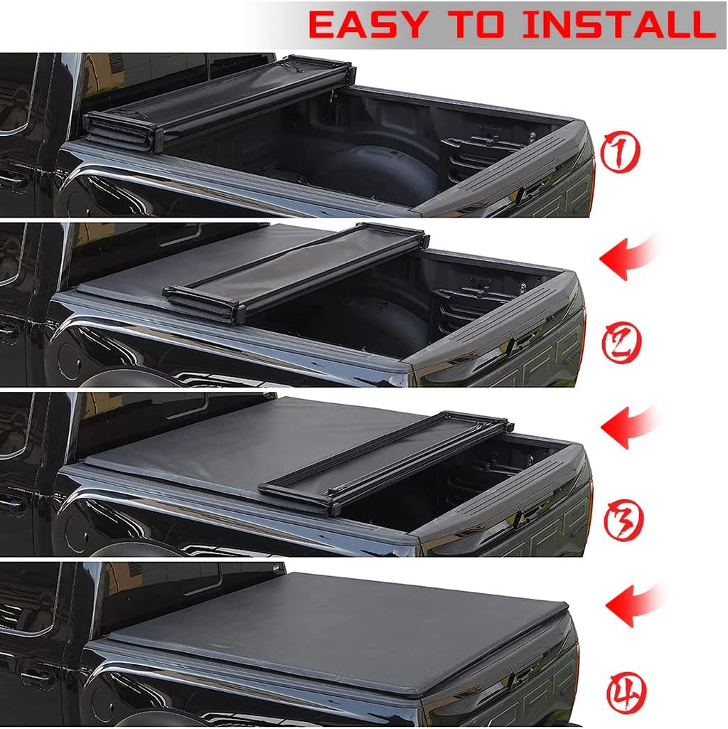 Soft Folding Truck Bed Tonneau Cover for Chevy Colorado/GMC Canyon 2015-2021 Fleetside 5FT Bed B2791