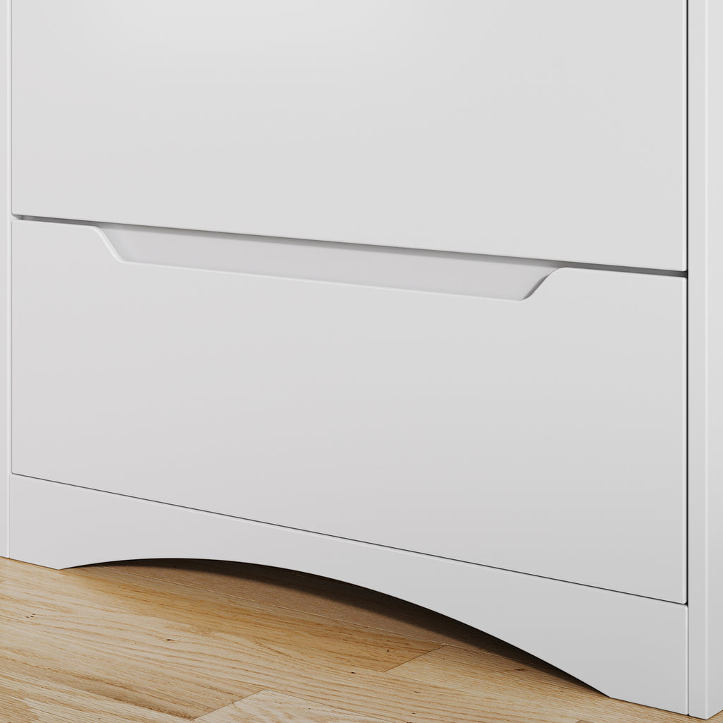 White 5 Drawer Wood Dresser V402