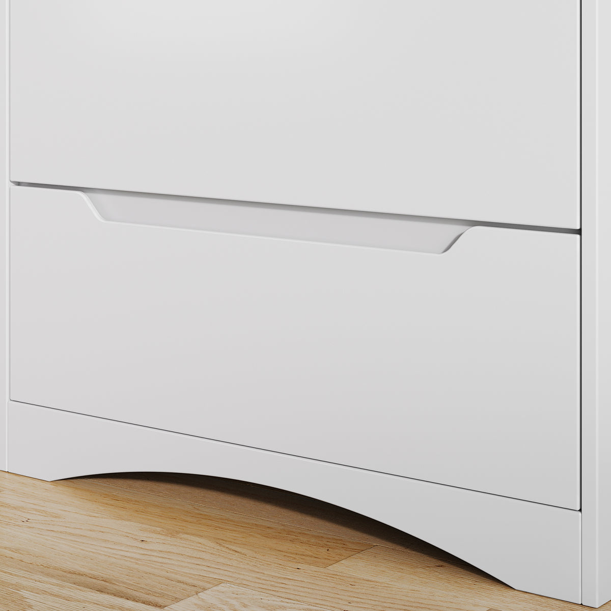 White 5 Drawer Wood Dresser V402