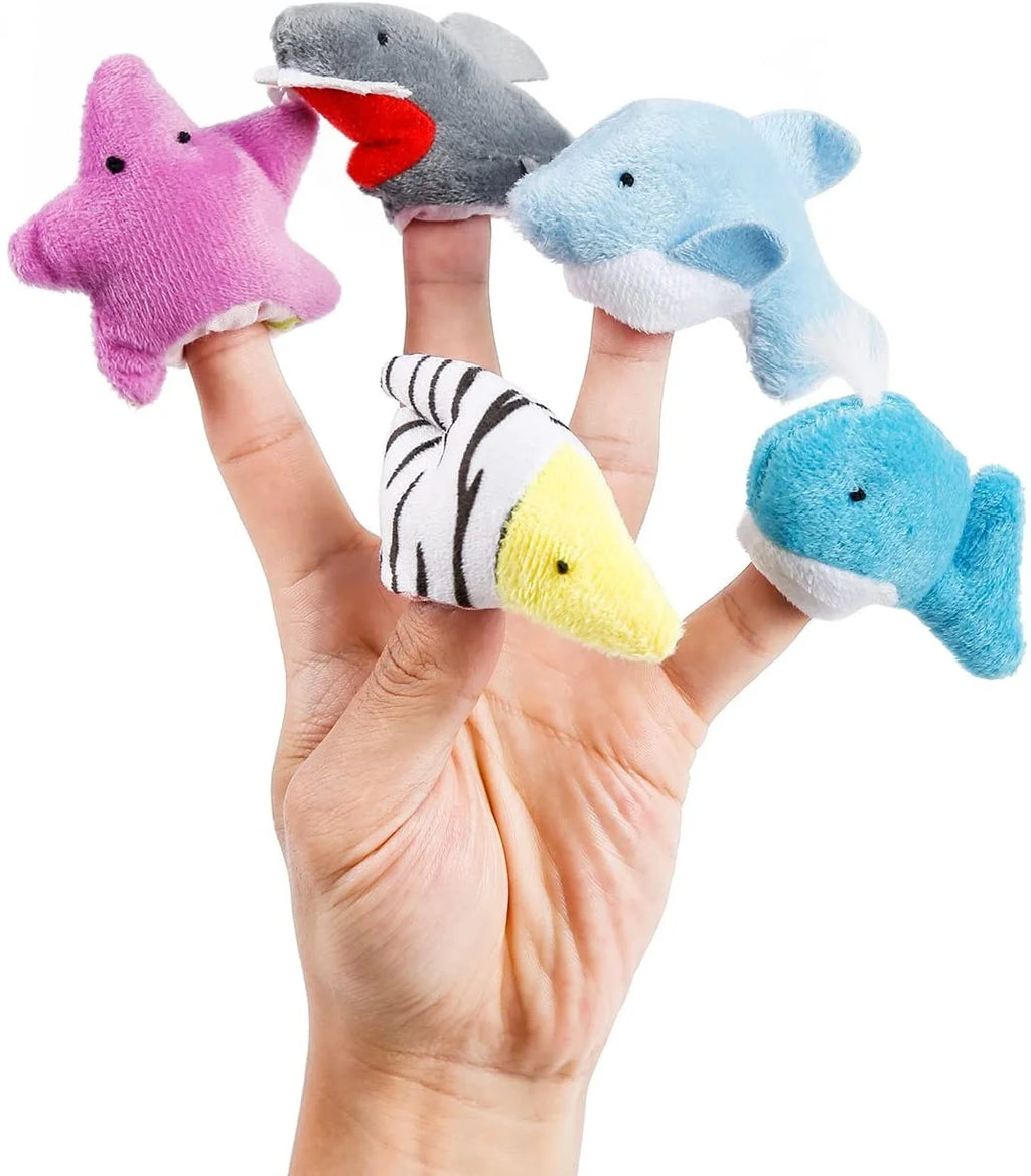 20 PCS Soft Velvet Animal Finger Puppets Toys V952
