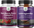 Extra Strength Hawthorn Berry Capsules and Ashwagandha Root Powder X3292