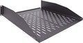 2U 19-Inch Vented Rack Mount Server Cabinet Shelf Black D640674
