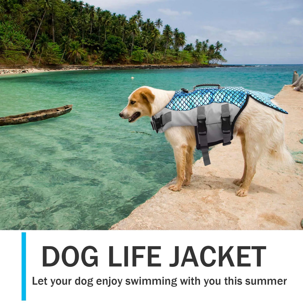 Reflective Dog Life Jacket with Rescue Handle A580170