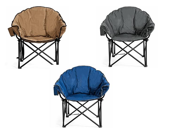 Navy Padded Folding Camping Chair with Carry Bag L244973