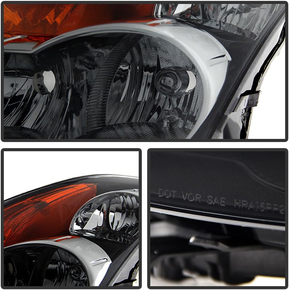 Black Housing Smoked Lens Headlights A3479