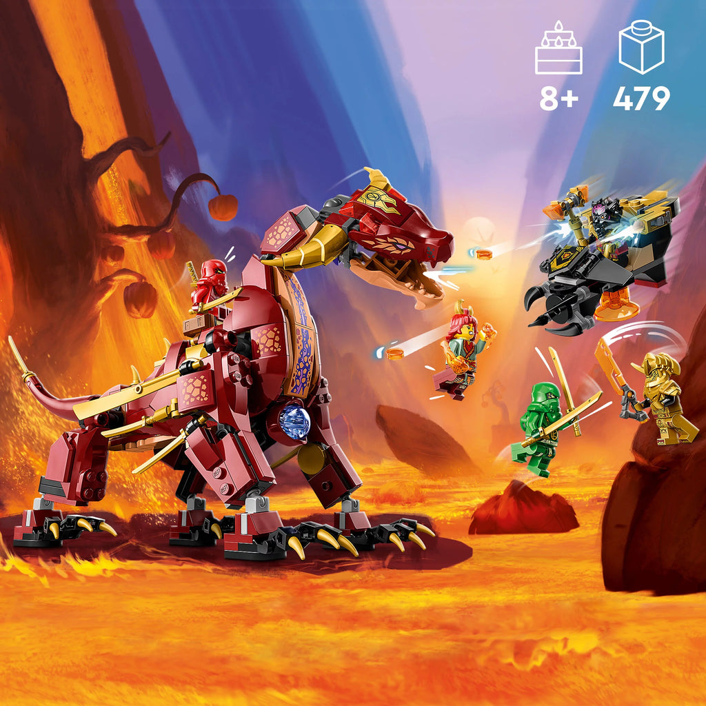 Transforming Lava Dragon Building Toy Set with Minifigures O79541
