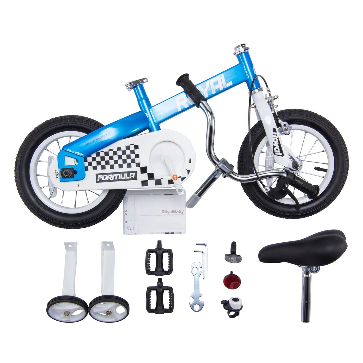 Blue Kids Bike with Training Wheels & Coaster Brake D723209