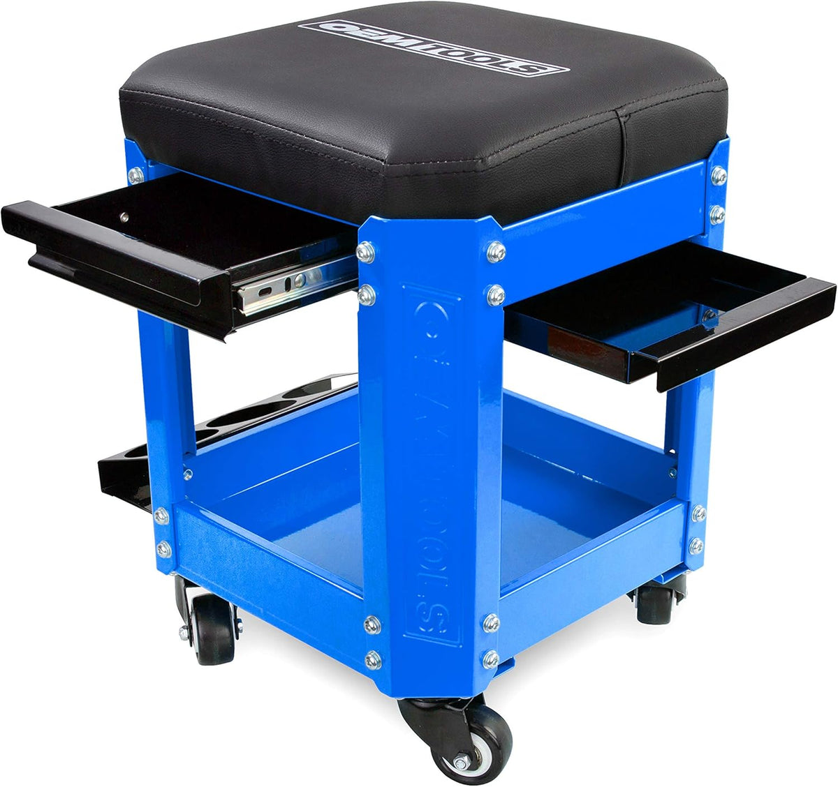 Green Rolling Workshop Mechanics Creeper Seat with 2 Tool Storage Drawers A790730