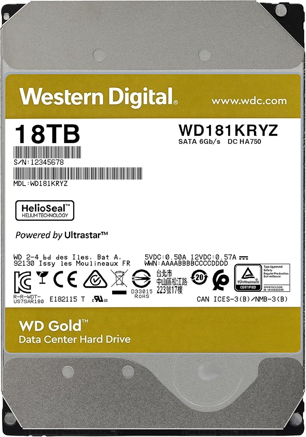 6TB 7200 RPM SATA 3.5 Internal Hard Drive K422