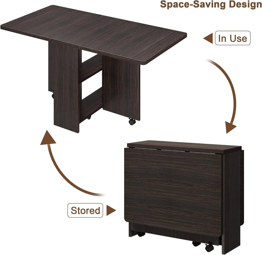 Space Saving Folding Dining Table with 2 Tier X327