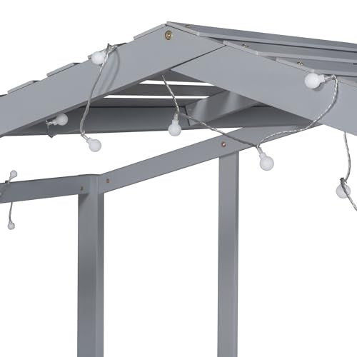 White Twin Low Loft Bed with Slide and Storage Shelves Z2629