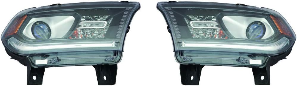Headlight Assembly for Dodge Durango 2014 2015 Black Trim Passenger Side S72968