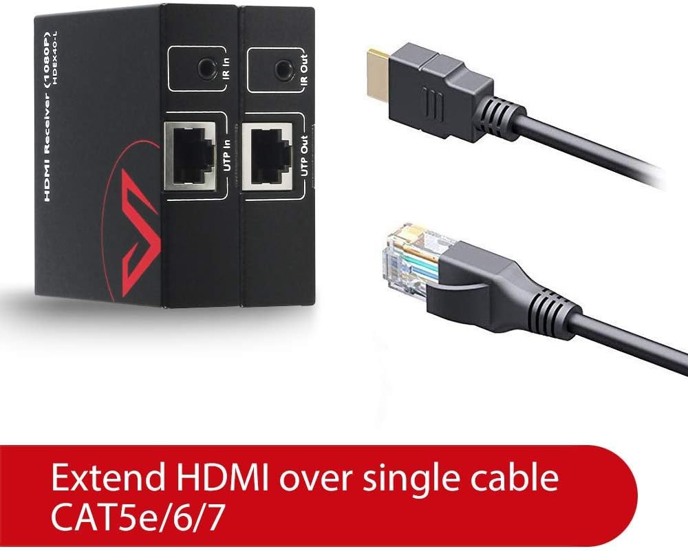 HDMI Extender Over Cat5e/6a/7 with IR Remote Control C1160
