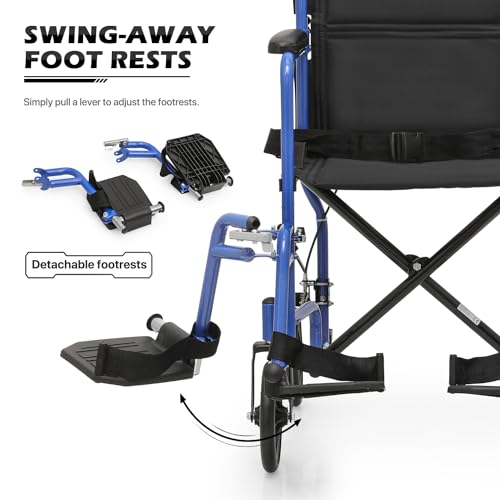 Lightweight 16 Inch Seat Wheelchair with Locking Hand Brakes K413457