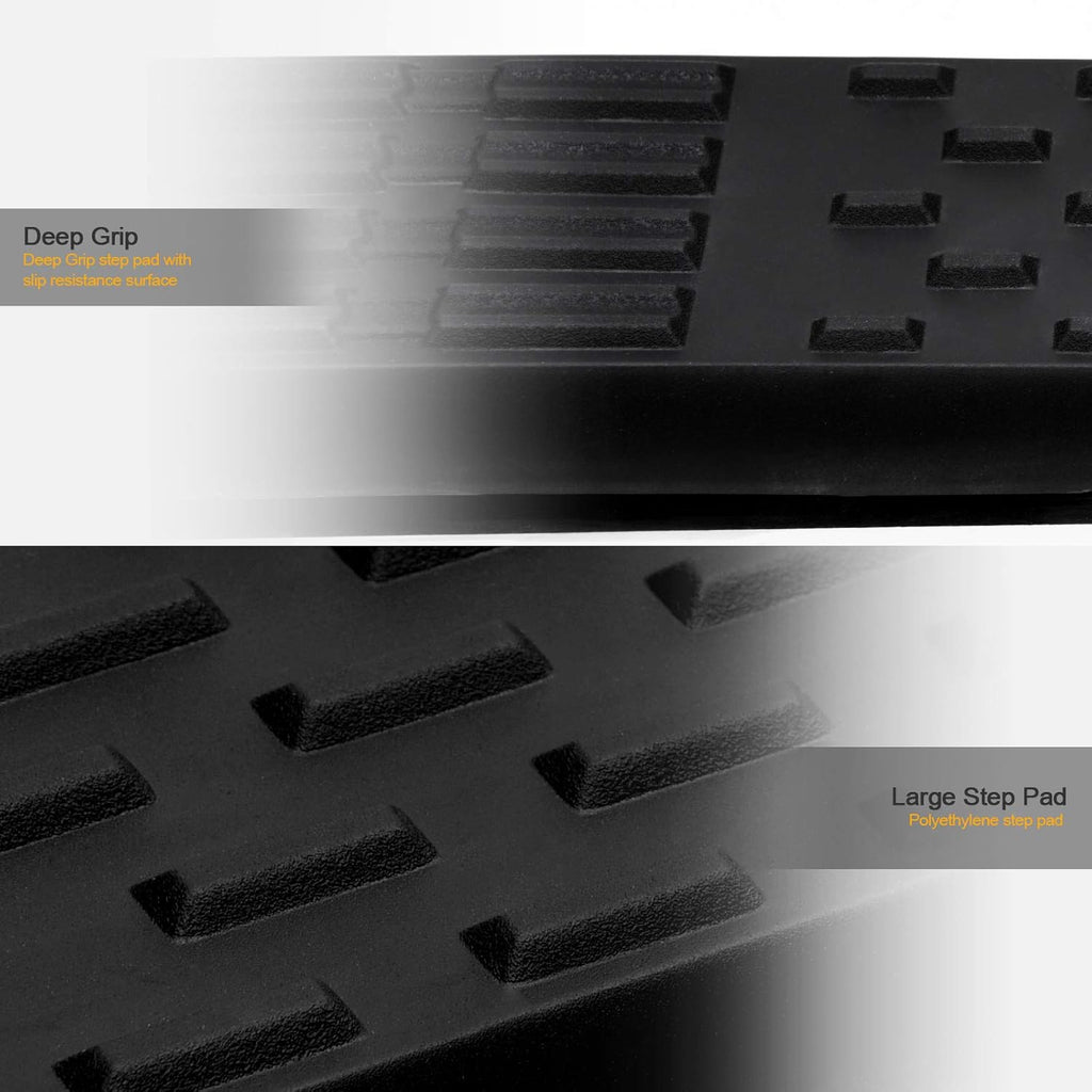 5 Oval Side Step Nerf Bars Matte Black A69021