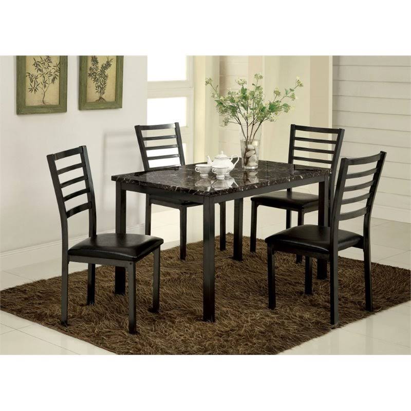 5-Piece Dining Set in Black E716