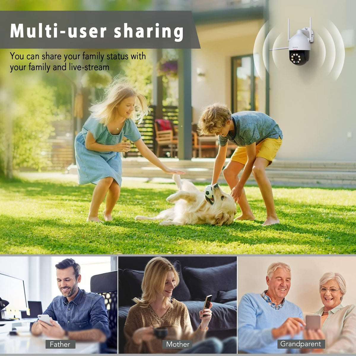 1080P Dome Security Camera with Motion Detection and Siren H732785