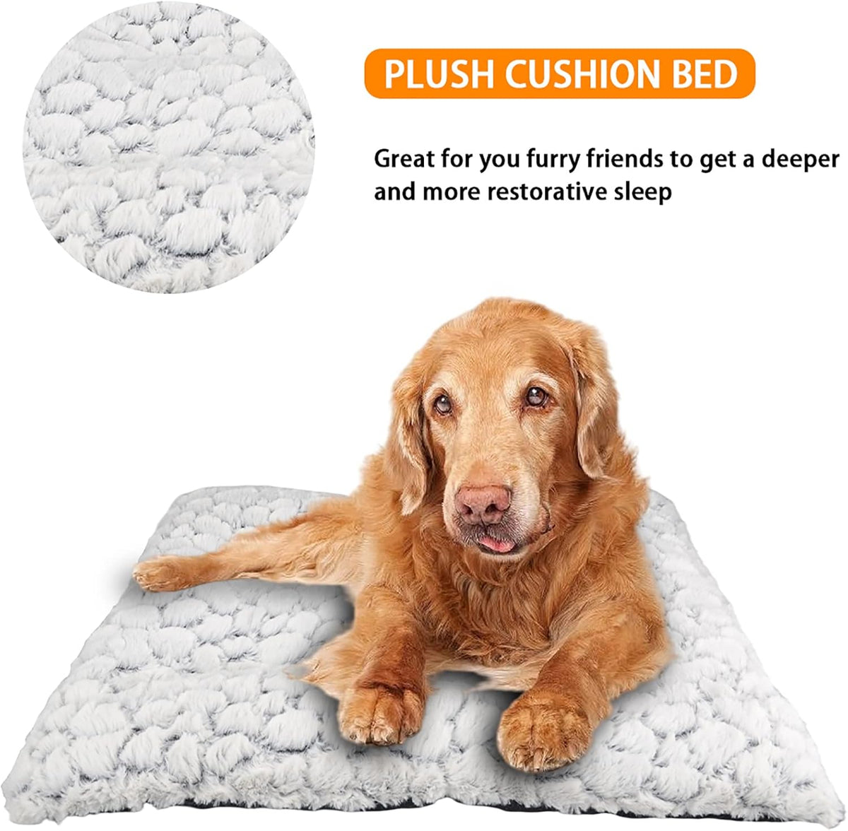 Ultra Soft Washable Anti-Slip Dog Crate Bed Pad 40inch White Pack of 2 Y3363