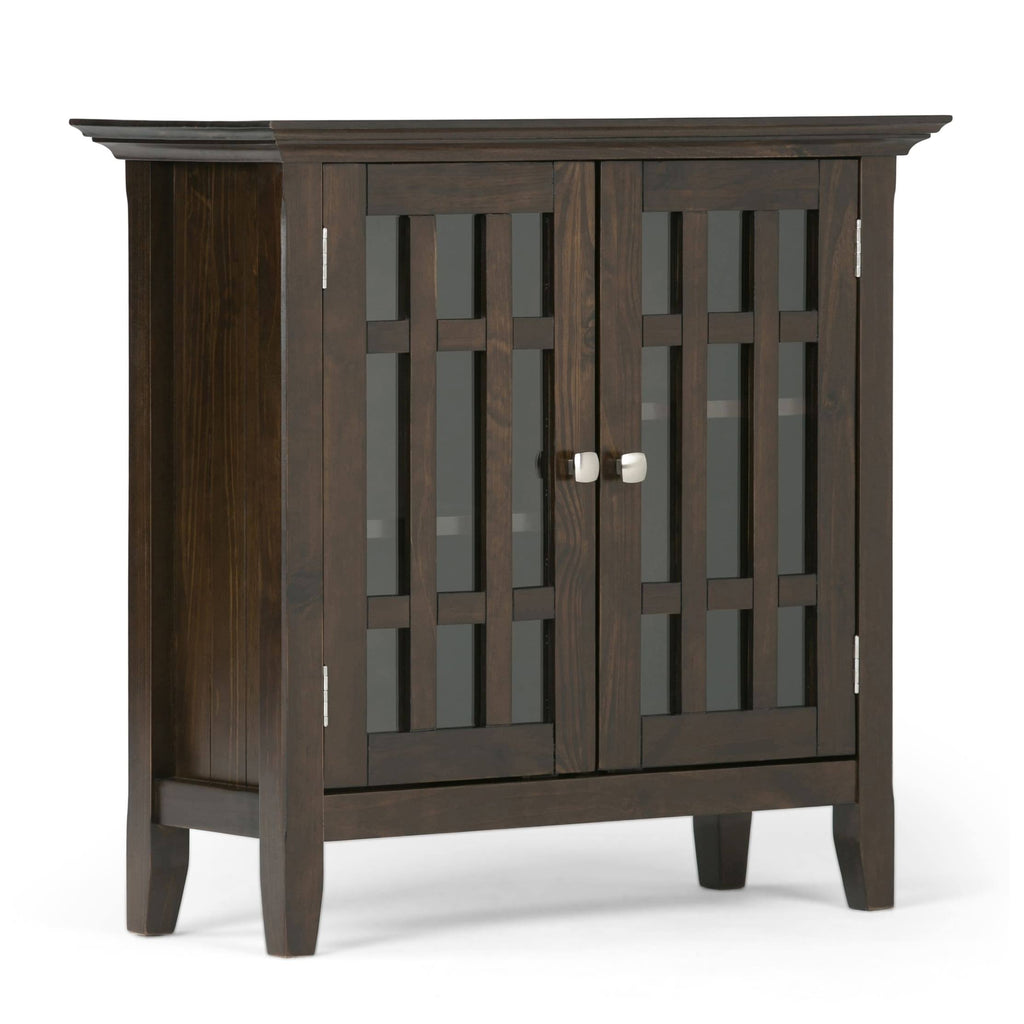White Solid Wood Storage Media Cabinet L931998