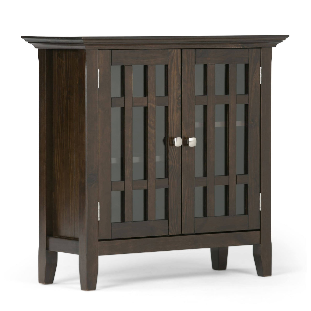White Solid Wood Storage Media Cabinet L931998