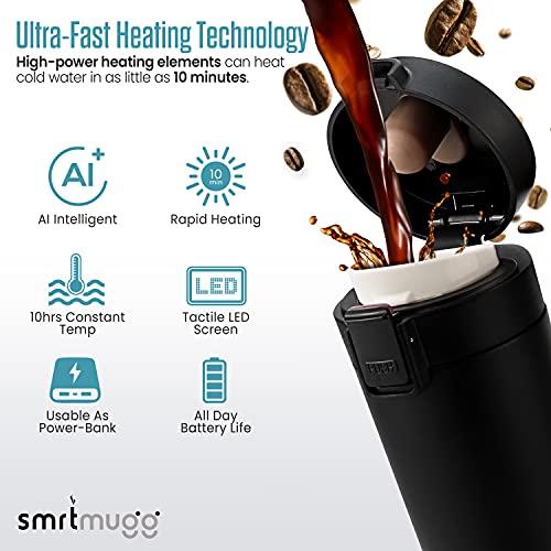 Black 10 oz. Heated Travel Mug P32959