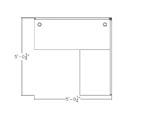 White Single L-Shaped Cubicle Workstation with Storage V367573