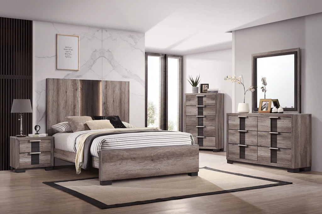 Queen Size Solid Wood Bed Set Y37127