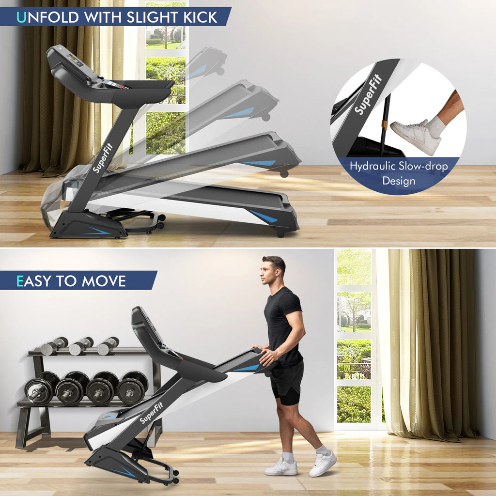 Folding Treadmill with Auto Incline LED Screen Z319930