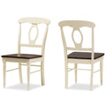French Country Cherry Brown Wood Dining Chair (Set of 2) B833067