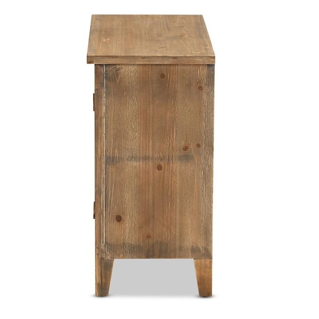 Medium Oak 2-Door Wood Storage Cabinet G791