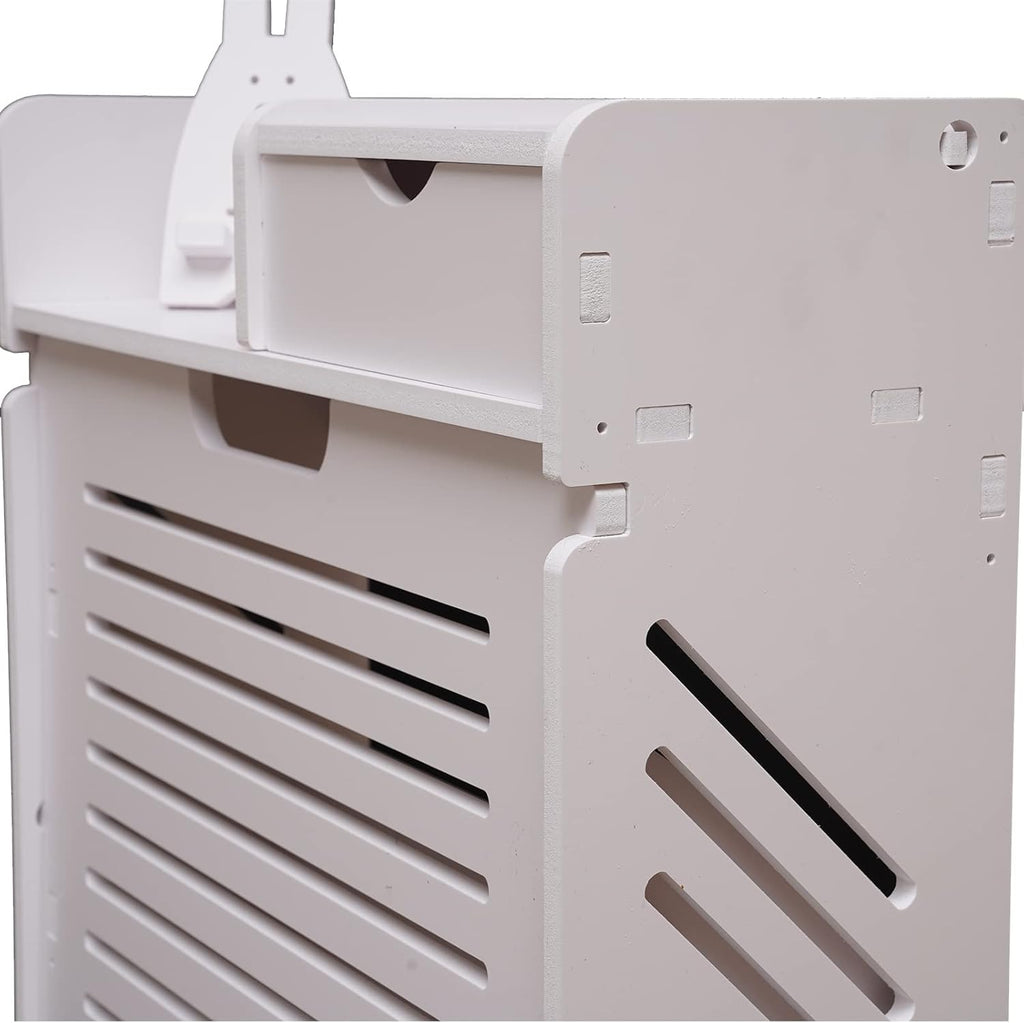 White 2 Tier Narrow Shoe Cabinet K3150
