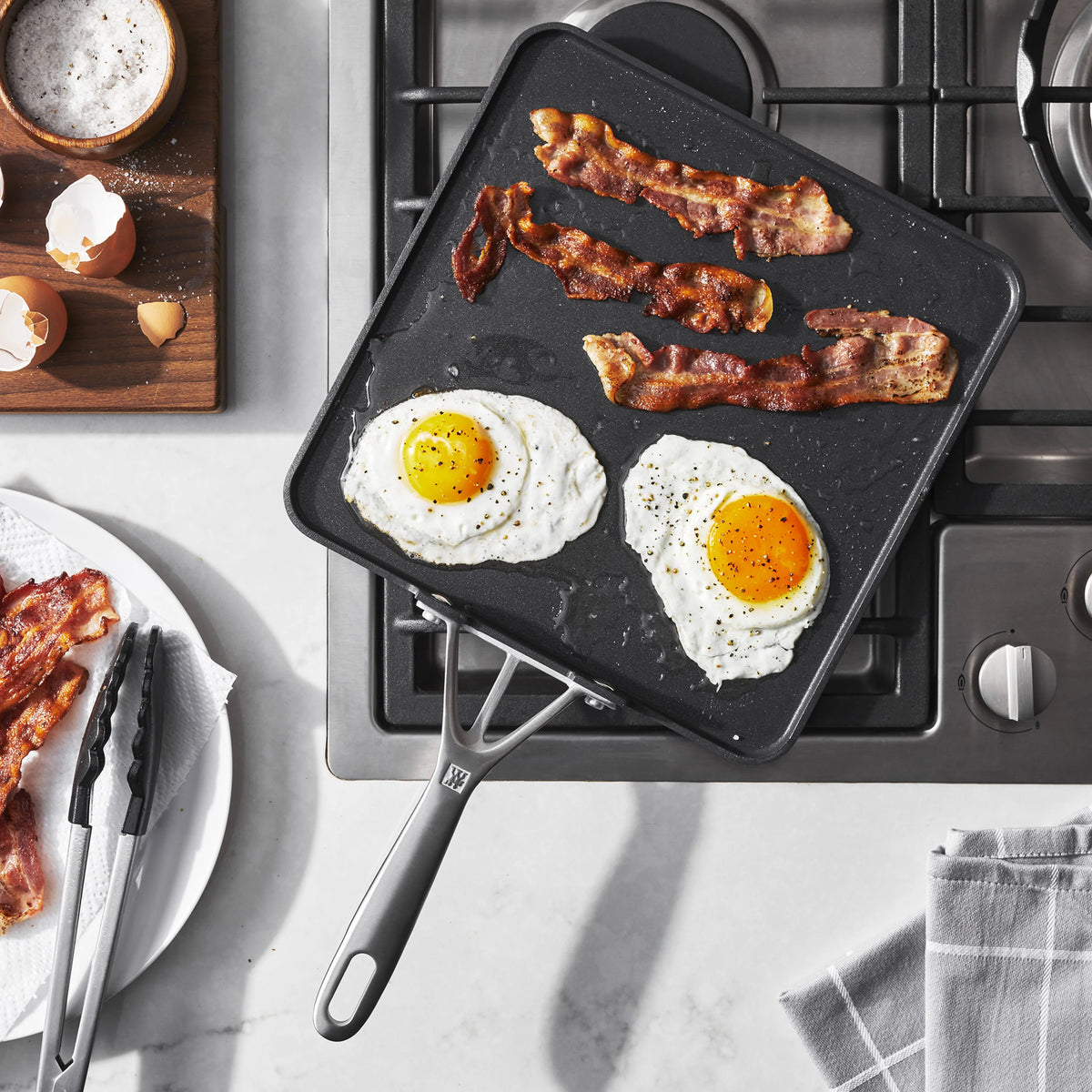 11 Aluminum Hard Anodized Non-Stick Square Griddle Pan E51598