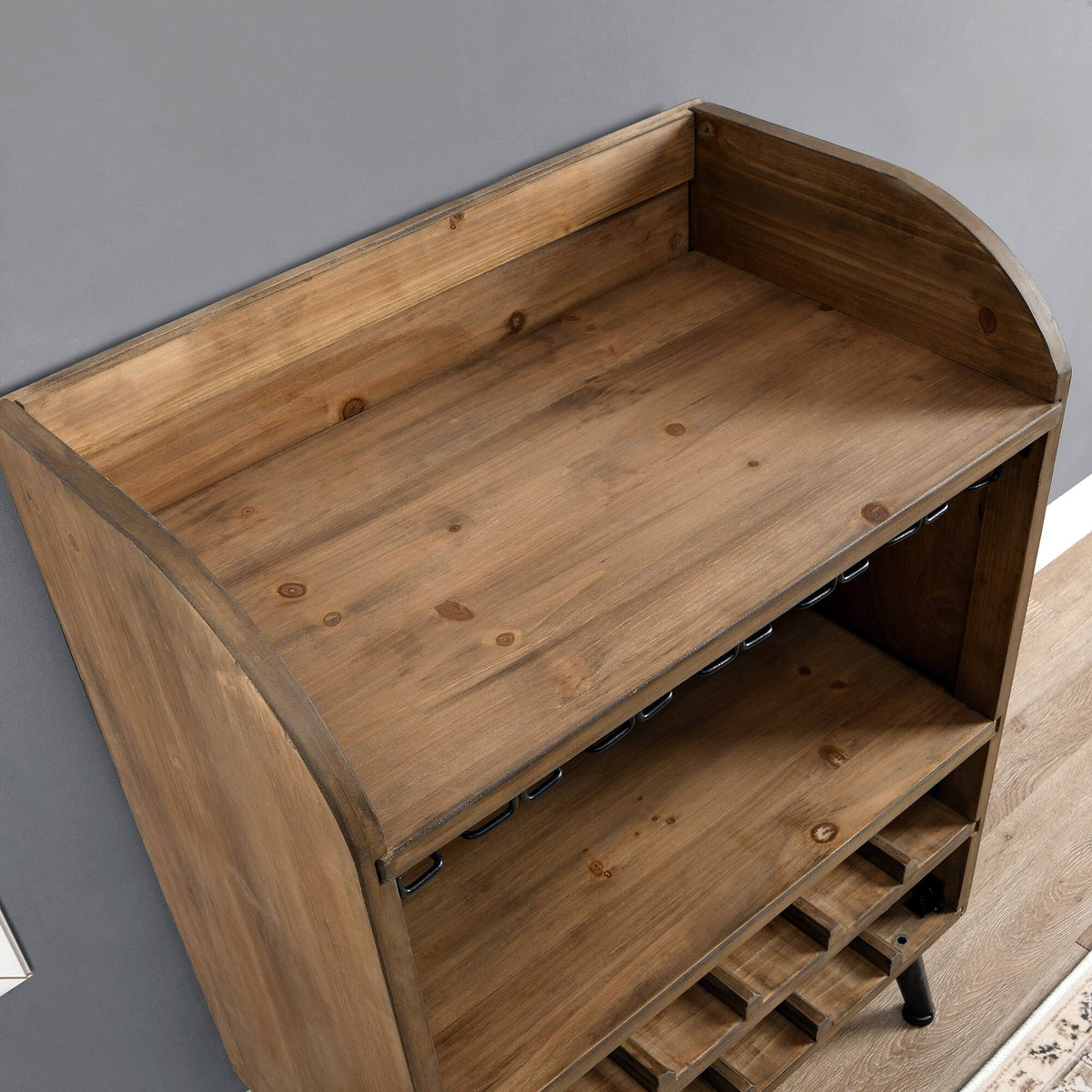 Brown Wood Bar Cabinet L4265