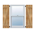 Rough Sawn Western Red Cedar Board-n-Batten Shutters with Z-Bar M76671