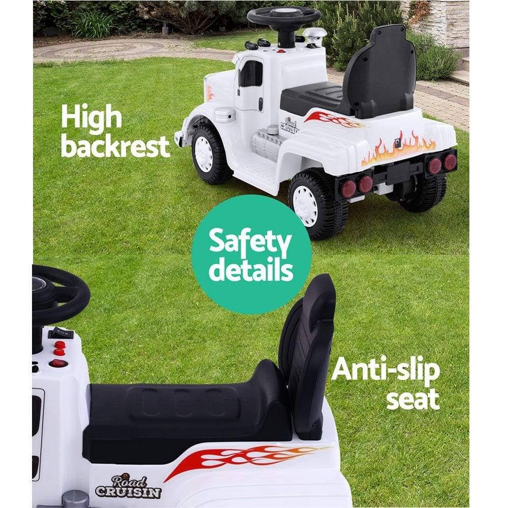 White Ride On Battery Toy Car A2244