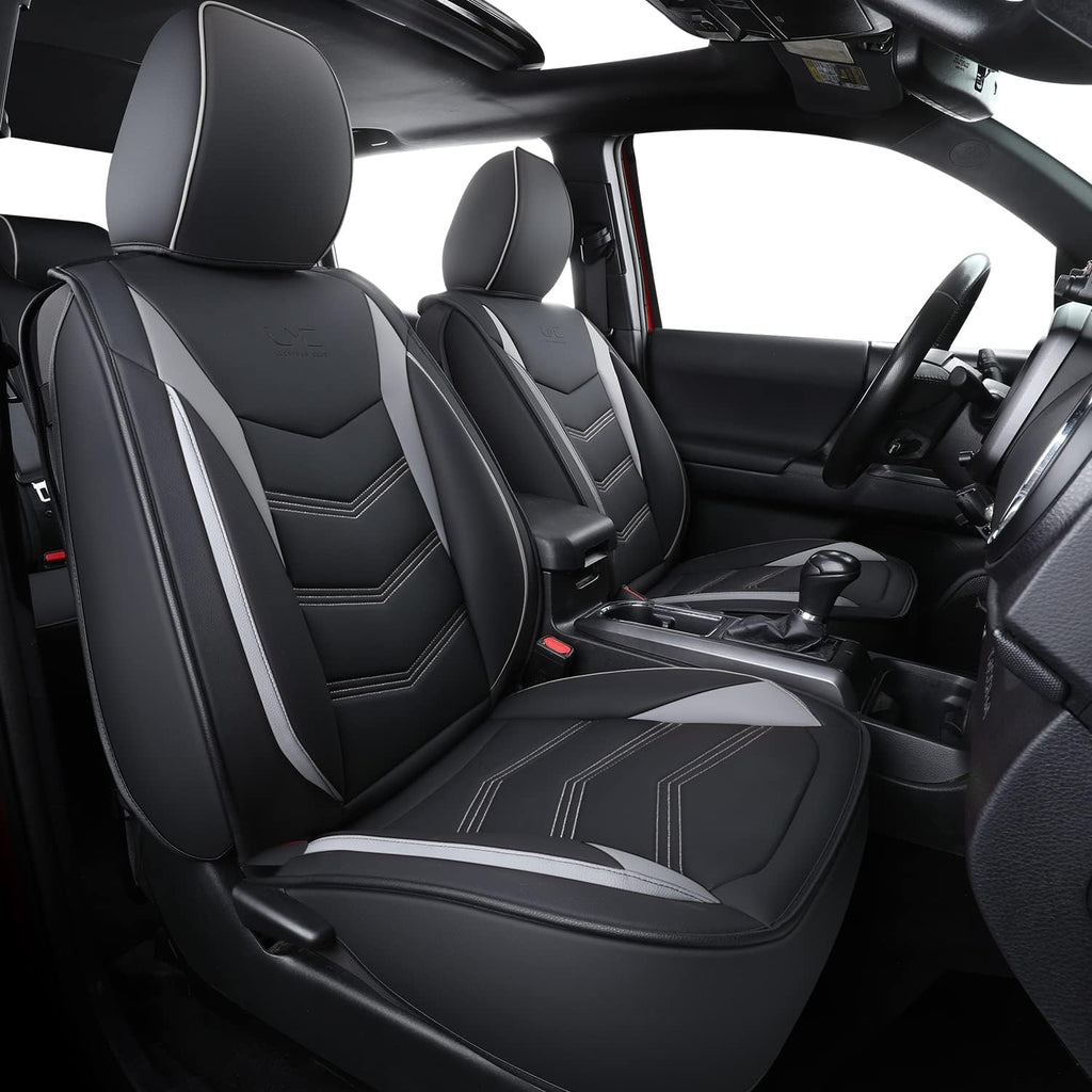Black Waterproof Faux Leather Full Set Seat Covers U184979