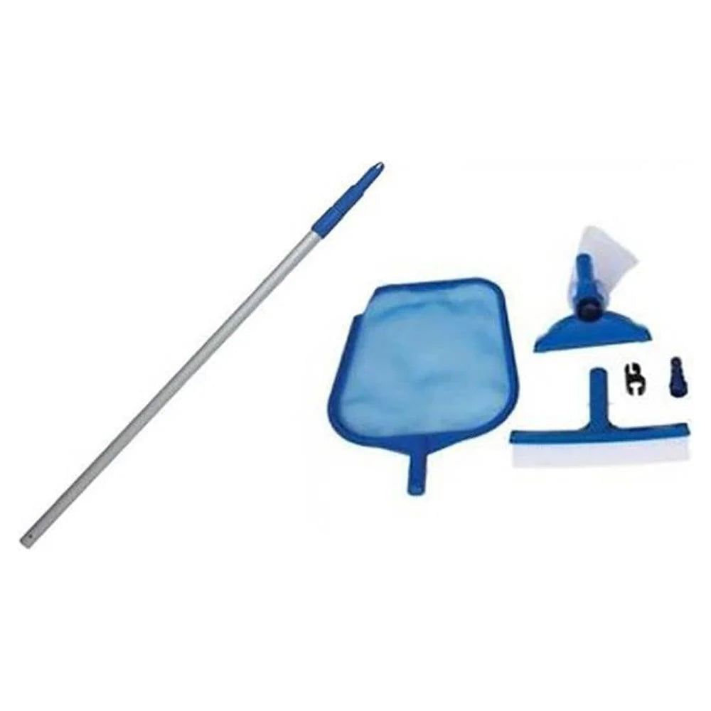 Round Swimming Pool Kit with Vacuum Skimmer, Pole, and Cover Tarp R4879