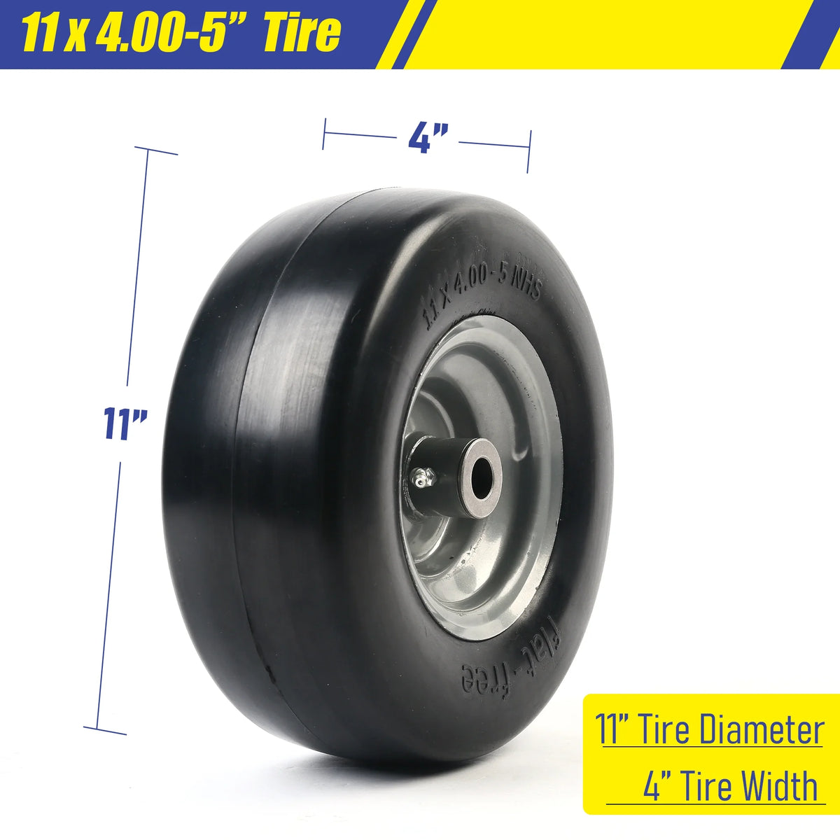 Flat Free Lawn Mower Tire and Wheel L907014