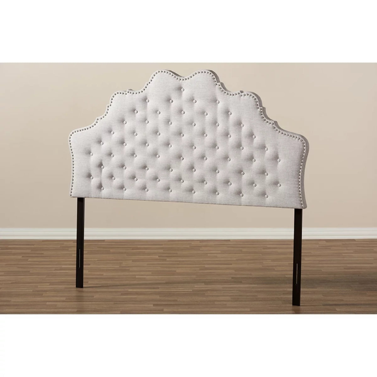 Greyish Beige Fabric Full Size Headboard U128