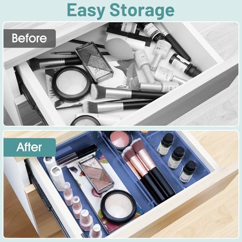 25 PCS Clear Plastic Drawer Organizer Set, 4 Sizes Y941