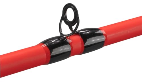 Fluorescent Red Baitcast Reel and Fishing Rod Combo L8377