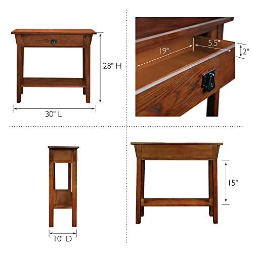 Medium Oak Wood Console Table K193936