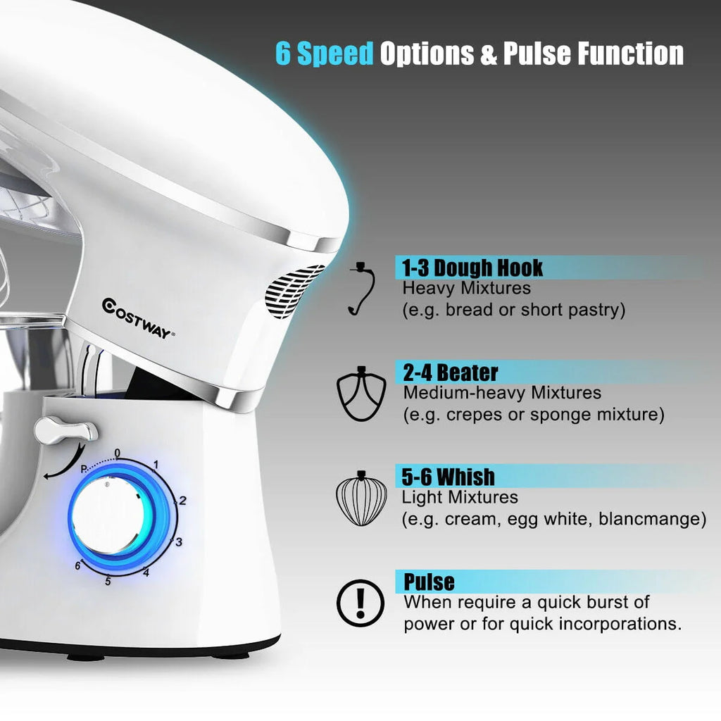 Tilt-Head Stand Mixer 7.5 Qt 6 Speed 660W Red N740