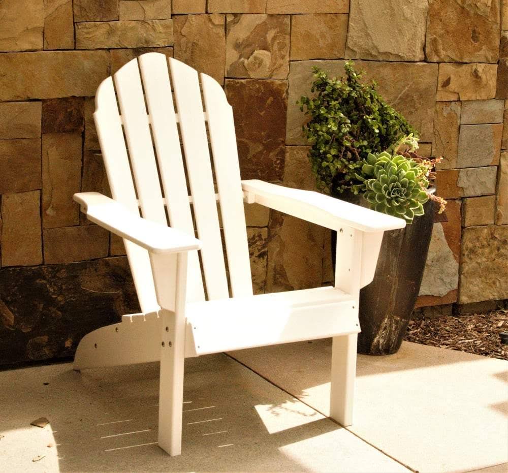 Resin Teak Red Plastic HDPE Poly Lumber Adirondack Chair B88339