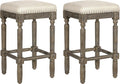 Taupe Barstool 26 Inch Seat Height Set of 1 X893913